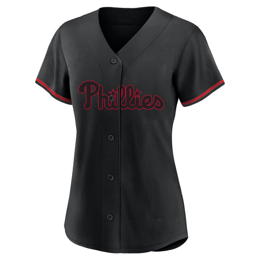 Bryce Harper Philadelphia Phillies Profile Women's Plus Size Player Name &amp;amp; Number Fashion Jersey - Black