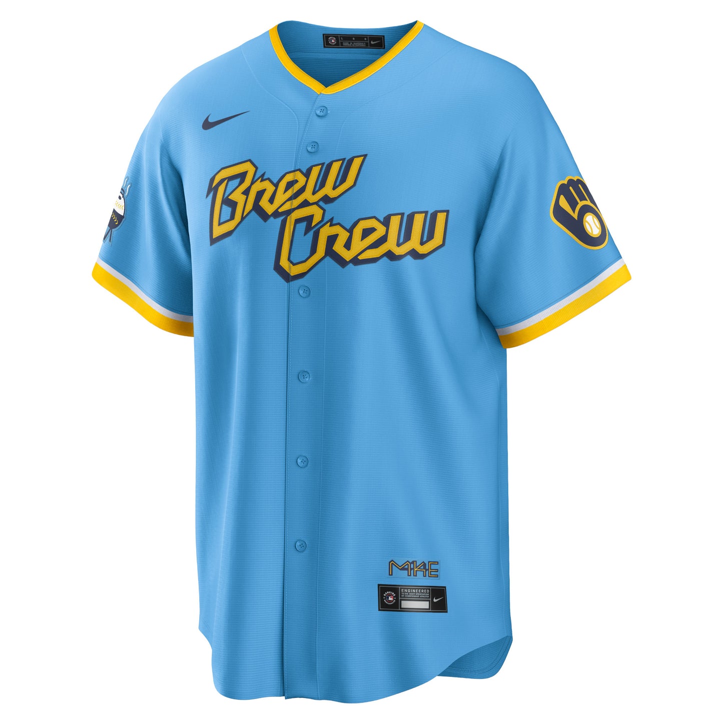Milwaukee Brewers Nike City Connect Replica Team Jersey - Powder Blue
