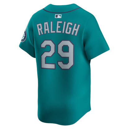 Cal Raleigh Seattle Mariners Nike Alternate Limited Jersey - Teal