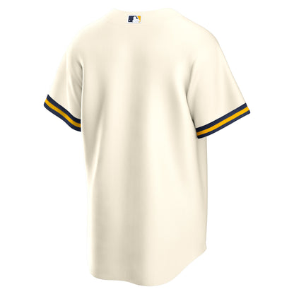 Milwaukee Brewers Nike Home Replica Team Jersey - Cream