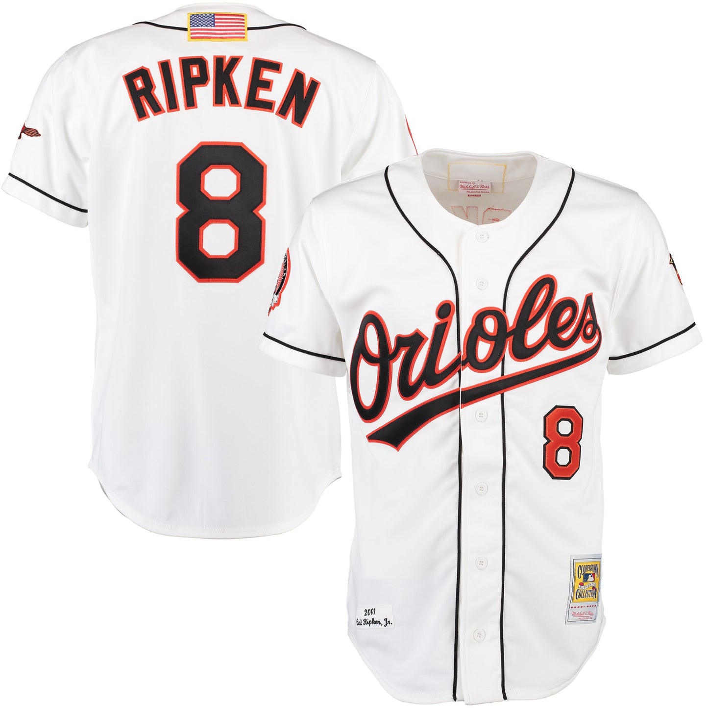 Cal Ripken Baltimore Orioles Mitchell &amp;amp; Ness Home Authentic Jersey - White