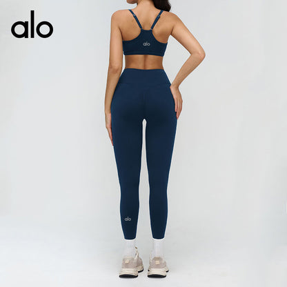 Alo Yoga Bare Sensation Yoga Bra - Hollowed-out Backless Underwear for Leisure, Fitness, Running and Sports