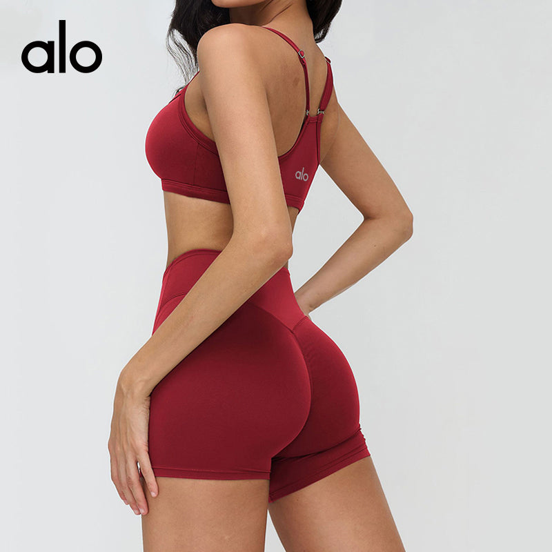 Alo Yoga Bare Sensation Yoga Bra - Hollowed-out Backless Underwear for Leisure, Fitness, Running and Sports