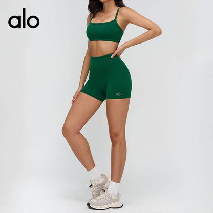 Alo Yoga Bare Sensation Yoga Bra - Hollowed-out Backless Underwear for Leisure, Fitness, Running and Sports