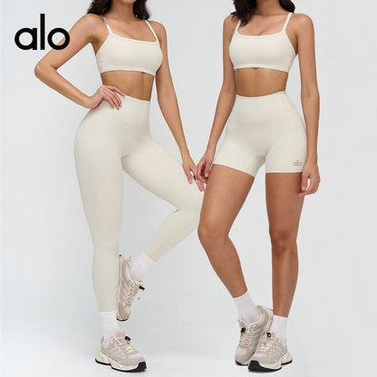 Alo Yoga Bare Sensation Yoga Bra - Hollowed-out Backless Underwear for Leisure, Fitness, Running and Sports