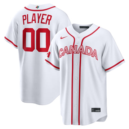 Canada Baseball Nike 2026 World Baseball Classic Home Pick-A-Player Jersey - White