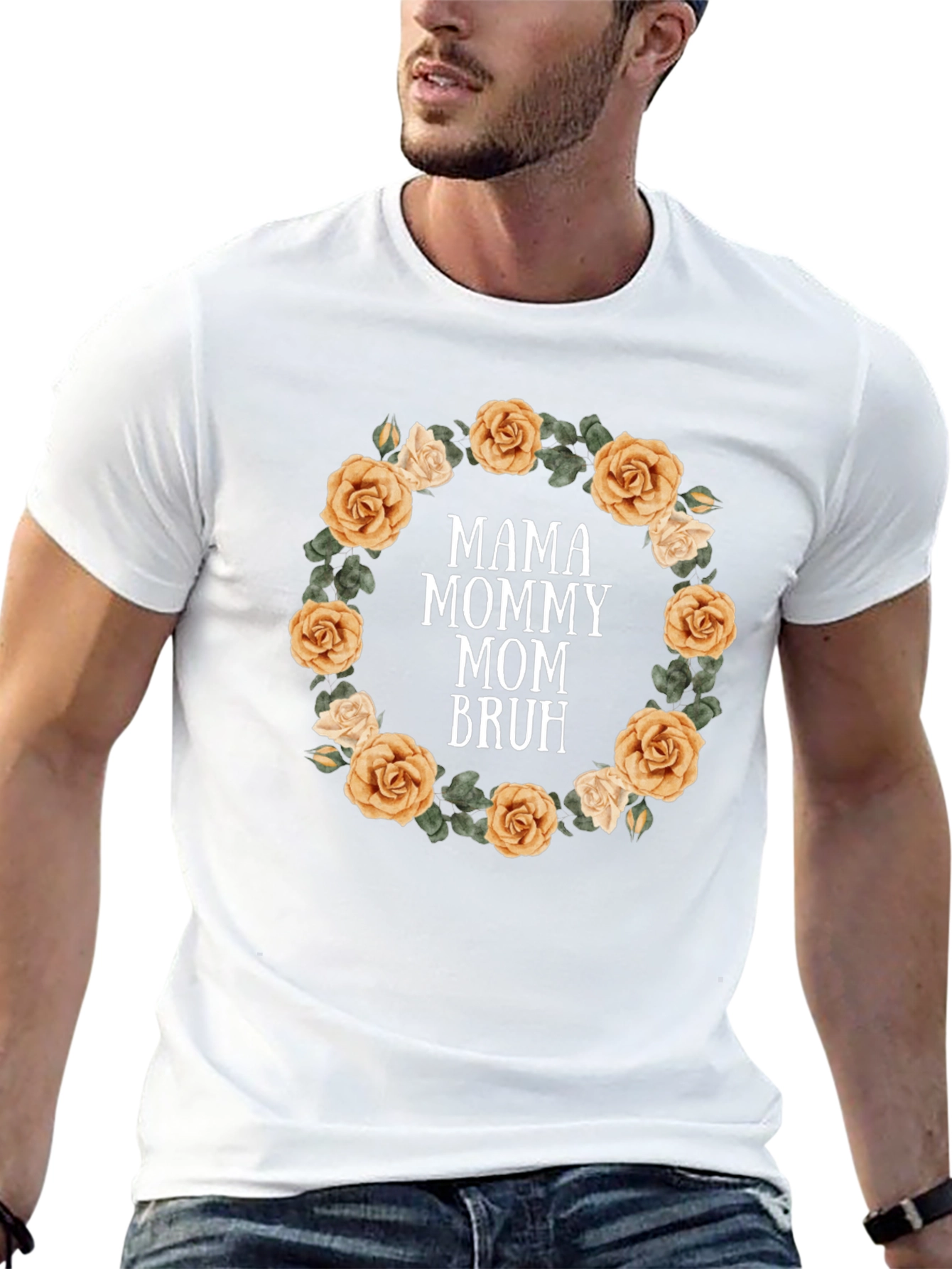 Mama Mommy Mom Bruh Floral T-Shirt
