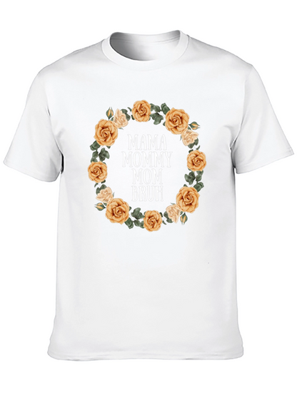 Mama Mommy Mom Bruh Floral T-Shirt