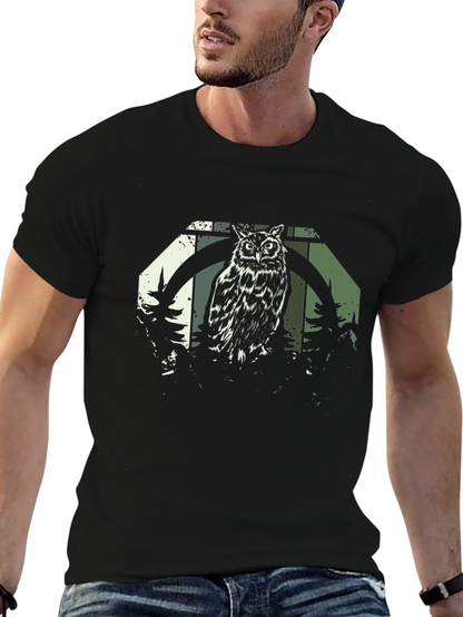 Owl Graphic Print T-Shirt