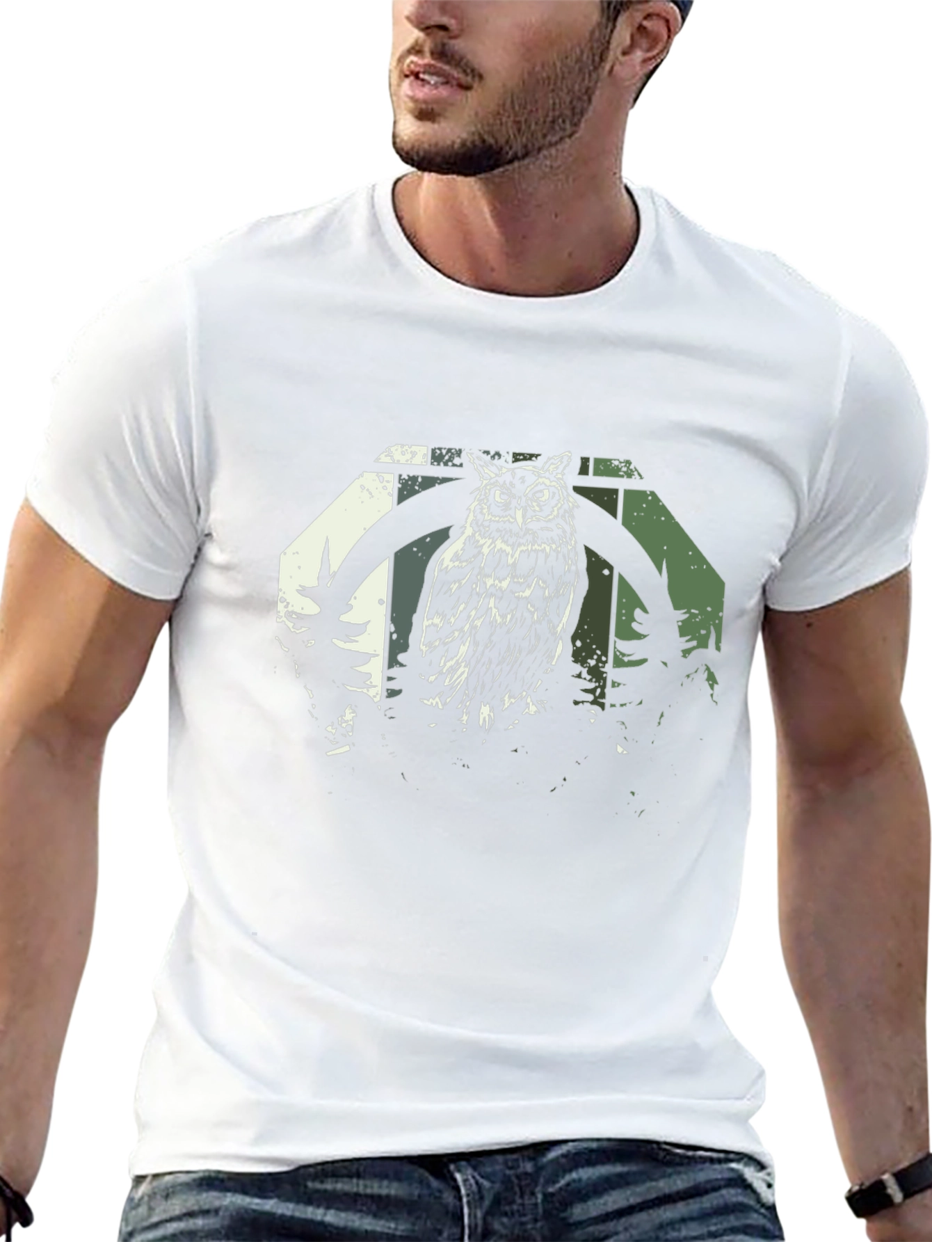 Owl Graphic Print T-Shirt