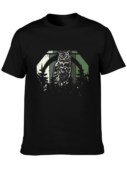Owl Graphic Print T-Shirt