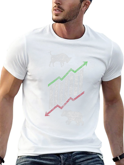 Bull & Bear Stock Market Graphic Tee