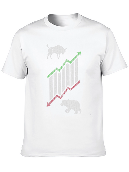 Bull & Bear Stock Market Graphic Tee