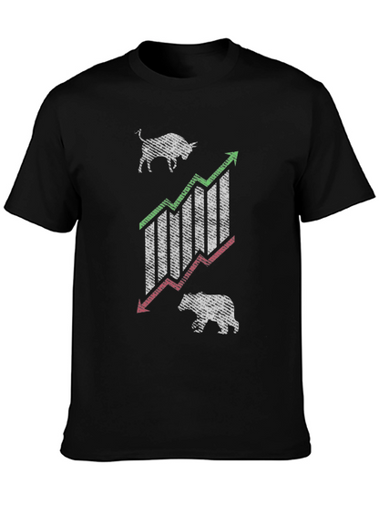 Bull & Bear Stock Market Graphic Tee