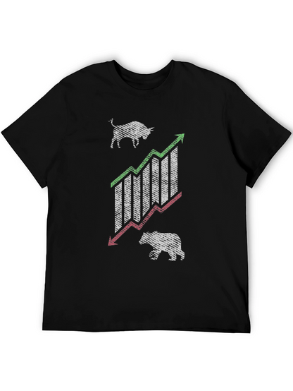Bull & Bear Stock Market Graphic Tee