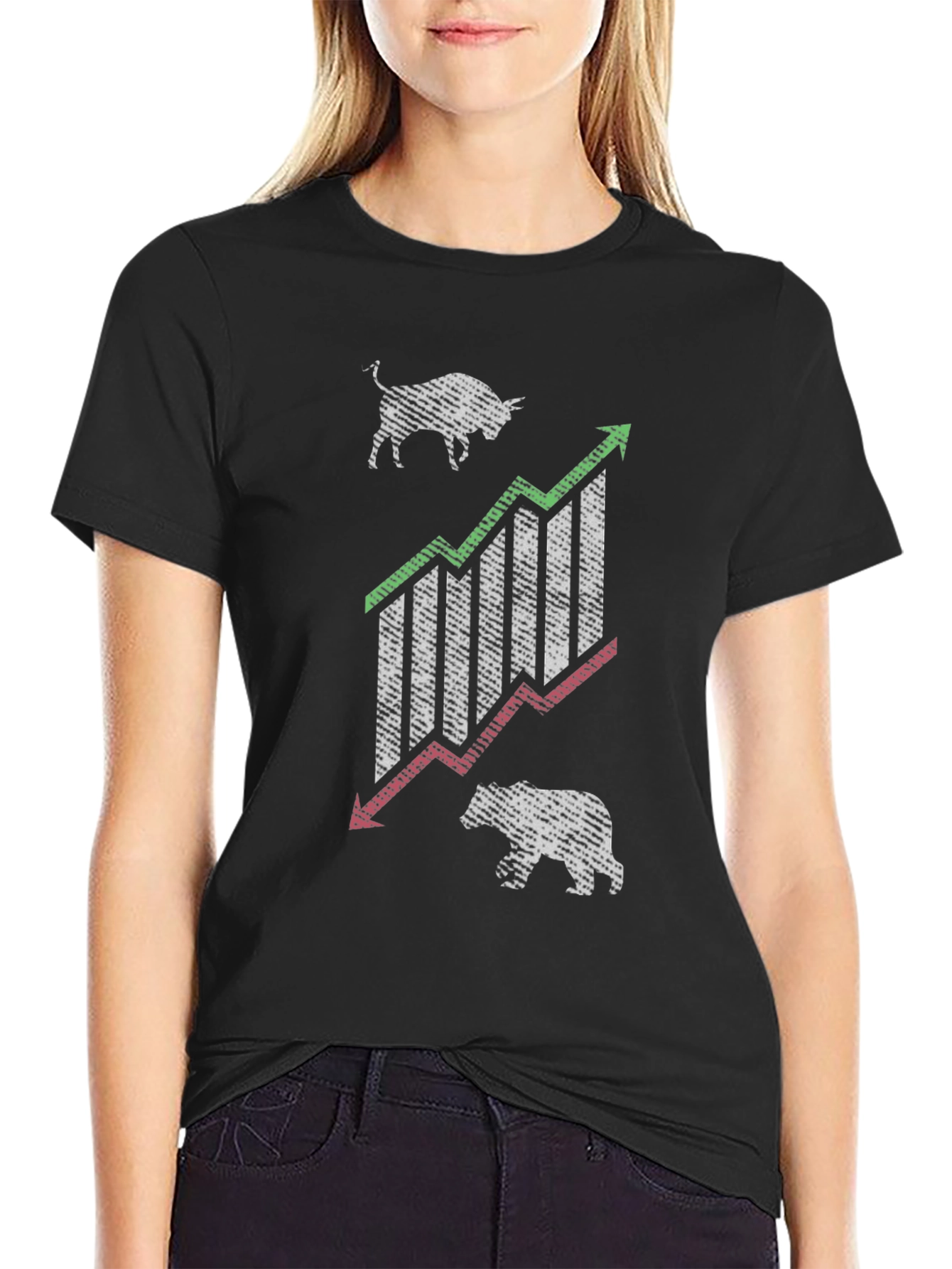 Bull & Bear Stock Market Graphic Tee