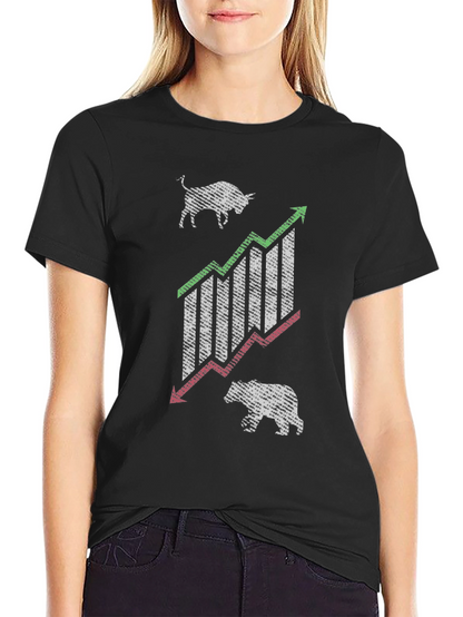 Bull & Bear Stock Market Graphic Tee