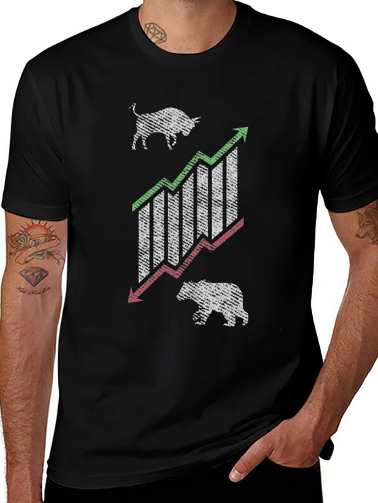 Bull & Bear Stock Market Graphic Tee