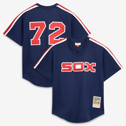 Carlton Fisk Chicago White Sox Mitchell &amp;amp; Ness Authentic Batting Practice Jersey - Navy
