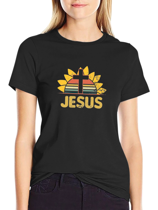 Jesus Sunflower Graphic T-Shirt - Unisex Christian Tee