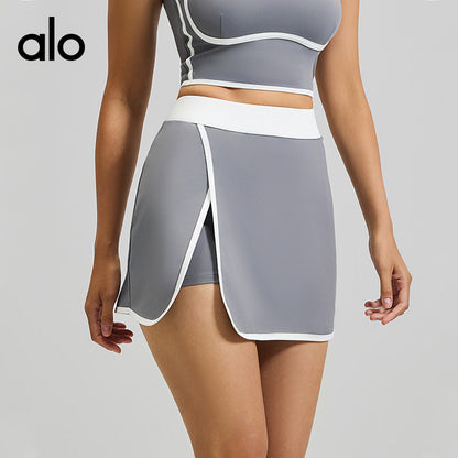 Alo Yoga Naked-Feel 2-in-1 Anti-Chafing Sports Skirt, Breathable Stretch Short Skirt for Fitness & Casual Wear
