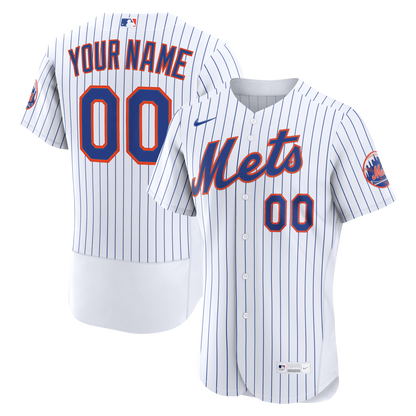New York Mets Nike Home Authentic Custom Jersey - White