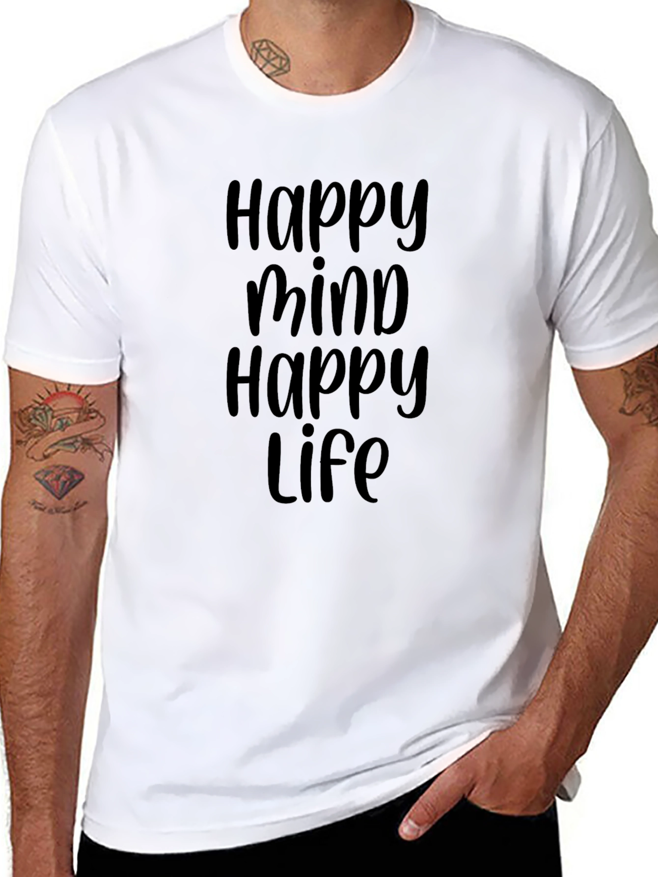 Happy Mind Happy Life Graphic Tee
