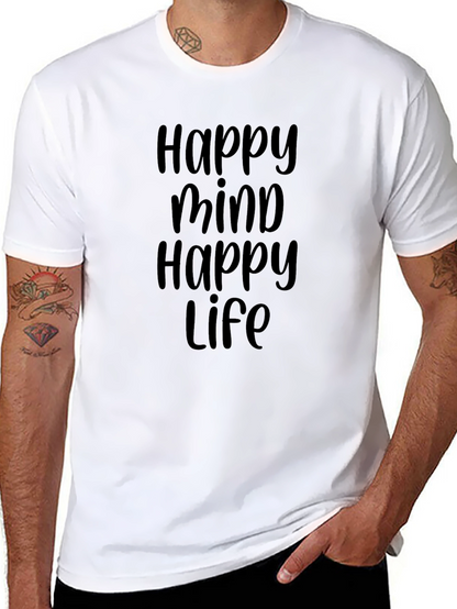Happy Mind Happy Life Graphic Tee