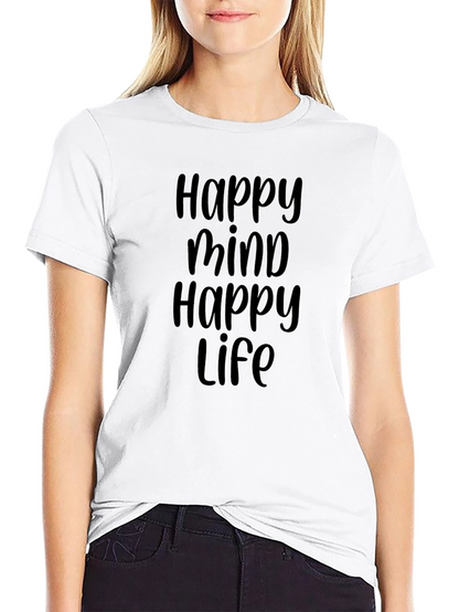 Happy Mind Happy Life Graphic Tee