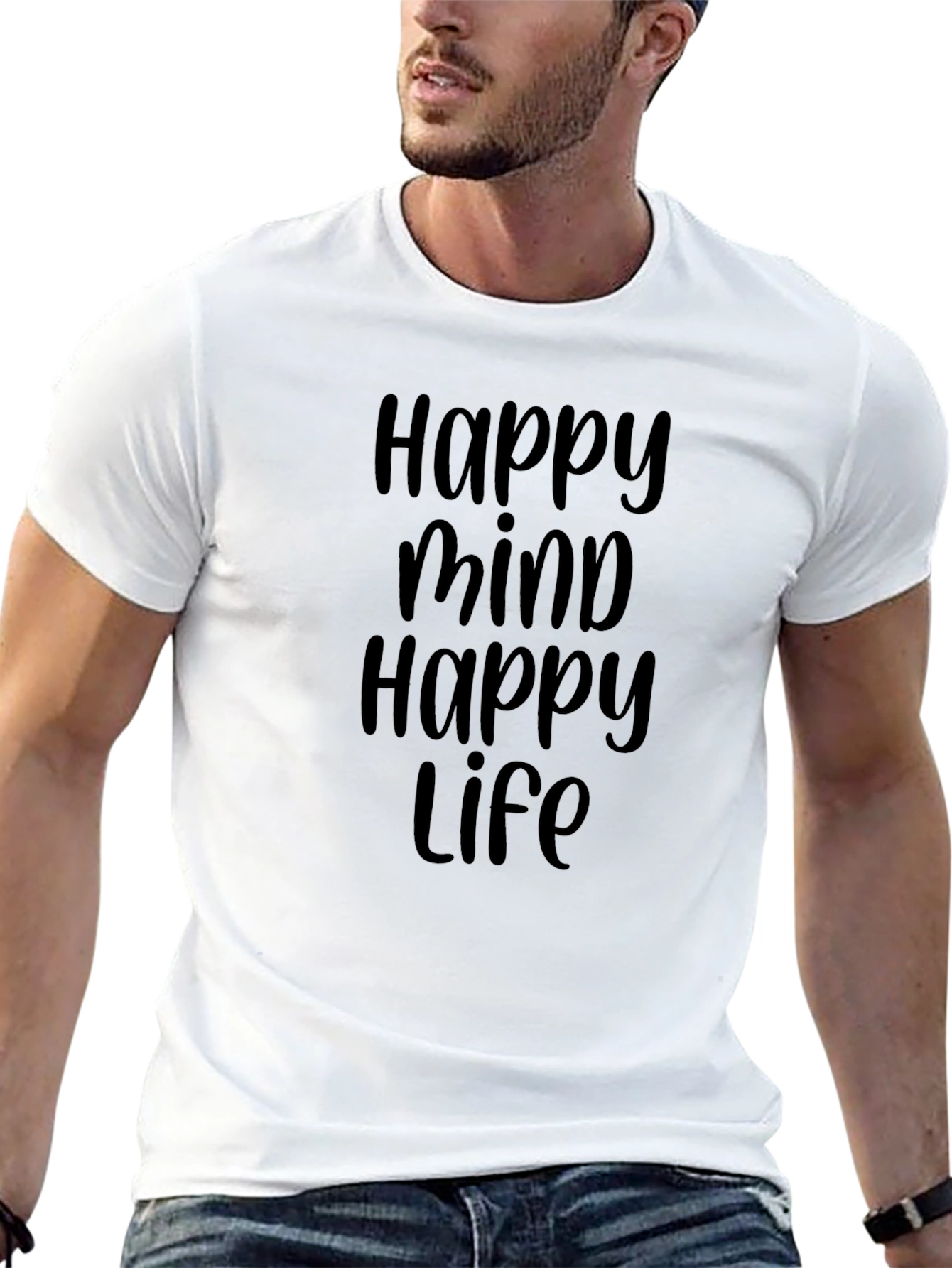 Happy Mind Happy Life Graphic Tee