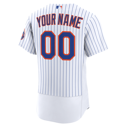 New York Mets Nike Home Authentic Custom Jersey - White