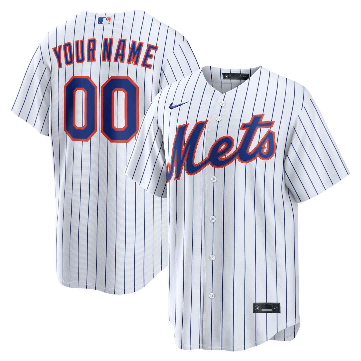 New York Mets Nike Home Replica Custom Jersey - White