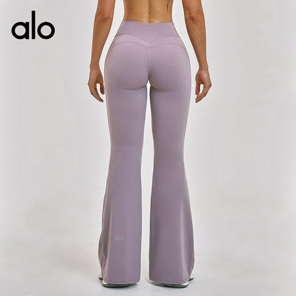 Alo Yoga Brushed High-Waist Bootcut Leggings, Slim-Fit Casual Running Yoga Pants for Women
