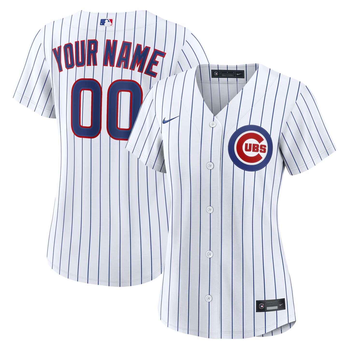 Chicago Cubs Nike Women's Home Replica Custom Jersey - White