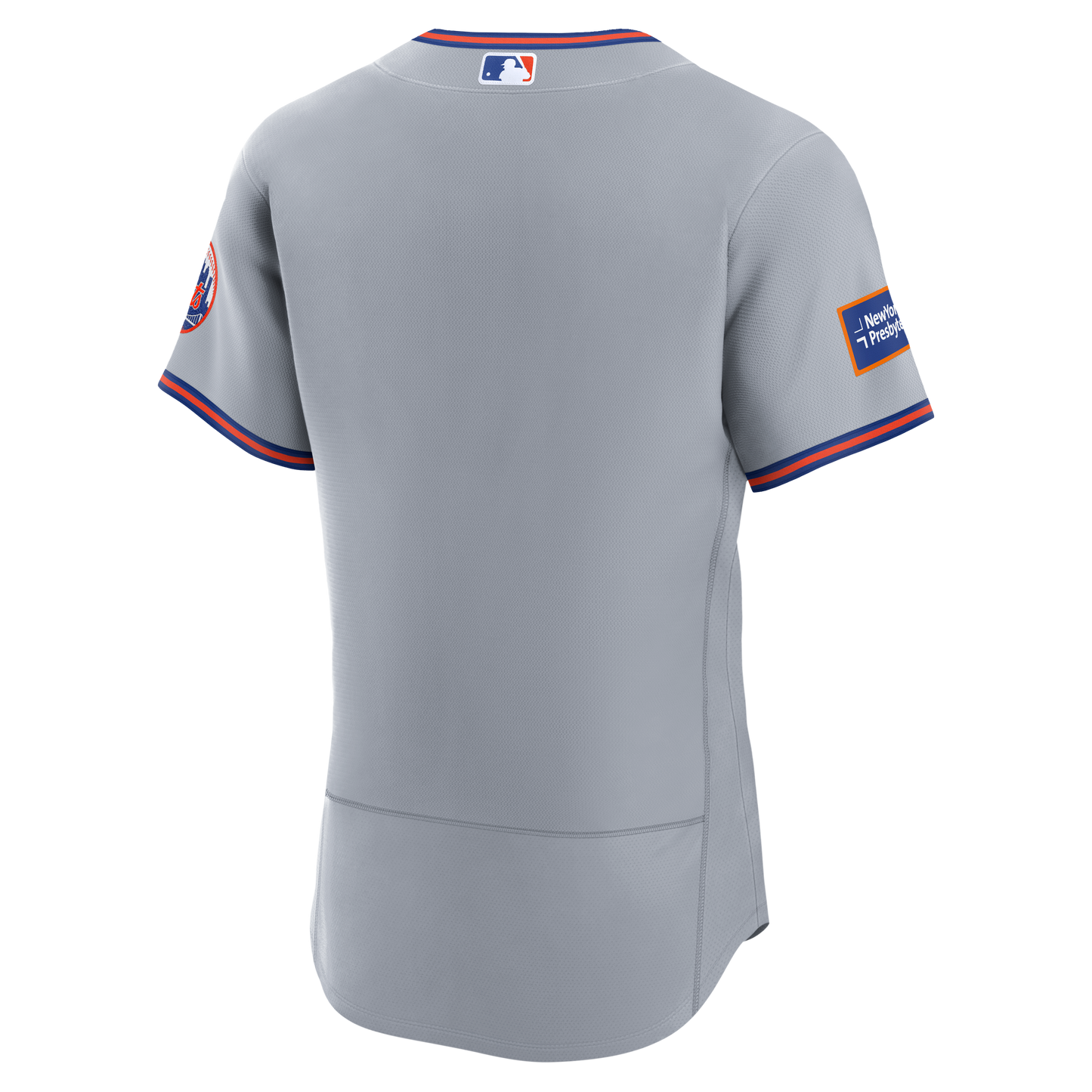 New York Mets Nike Road Sponsor Patch Authentic Jersey - Gray