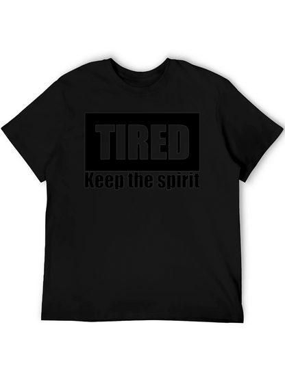 Tired Keep The Spirit Black T-Shirt