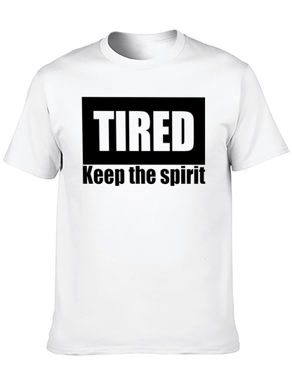 Tired Keep The Spirit Black T-Shirt
