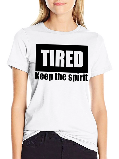 Tired Keep The Spirit Black T-Shirt