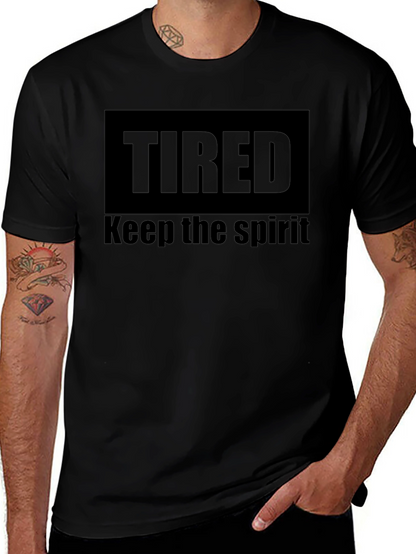 Tired Keep The Spirit Black T-Shirt