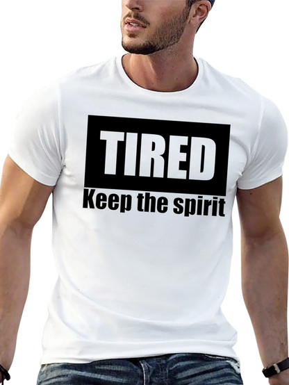 Tired Keep The Spirit Black T-Shirt