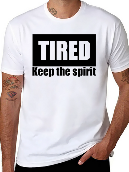 Tired Keep The Spirit Black T-Shirt