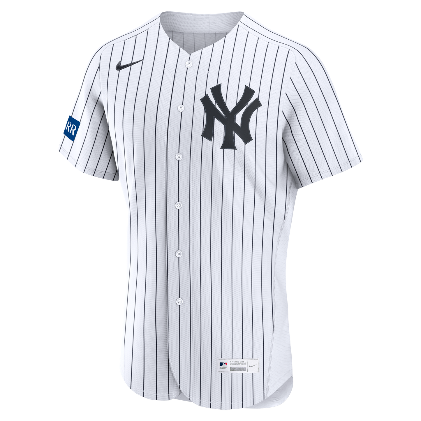 New York Yankees Nike Home Sponsor Patch Authentic Jersey - White