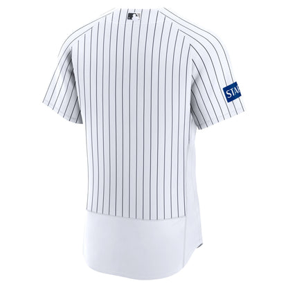 New York Yankees Nike Home Sponsor Patch Authentic Jersey - White