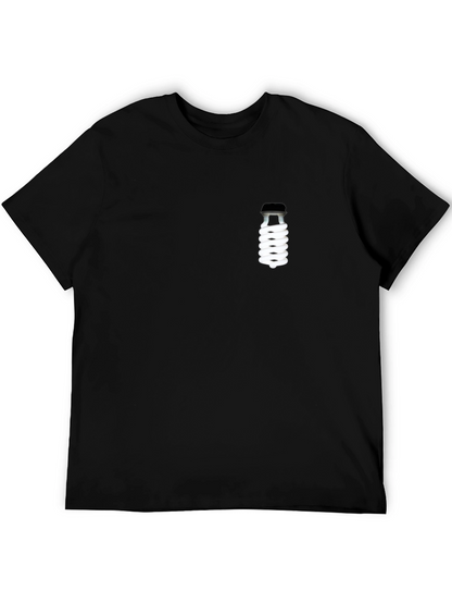 Black T-Shirt with Novelty Lightbulb Design