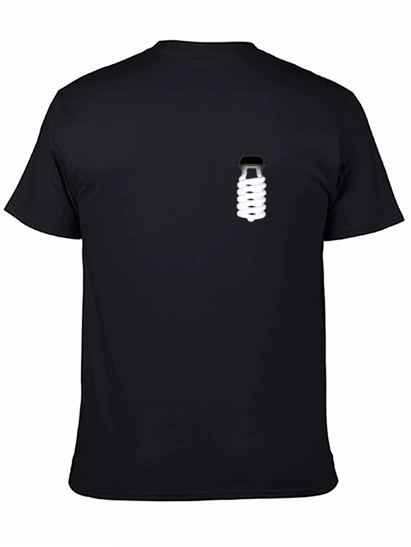 Black T-Shirt with Novelty Lightbulb Design