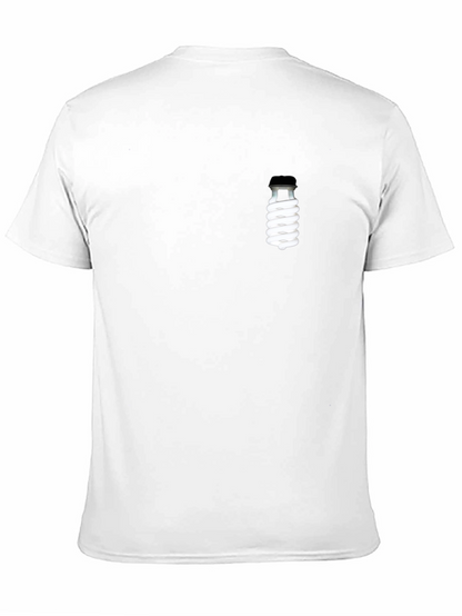 Black T-Shirt with Novelty Lightbulb Design