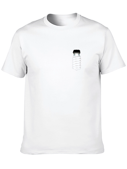 Black T-Shirt with Novelty Lightbulb Design