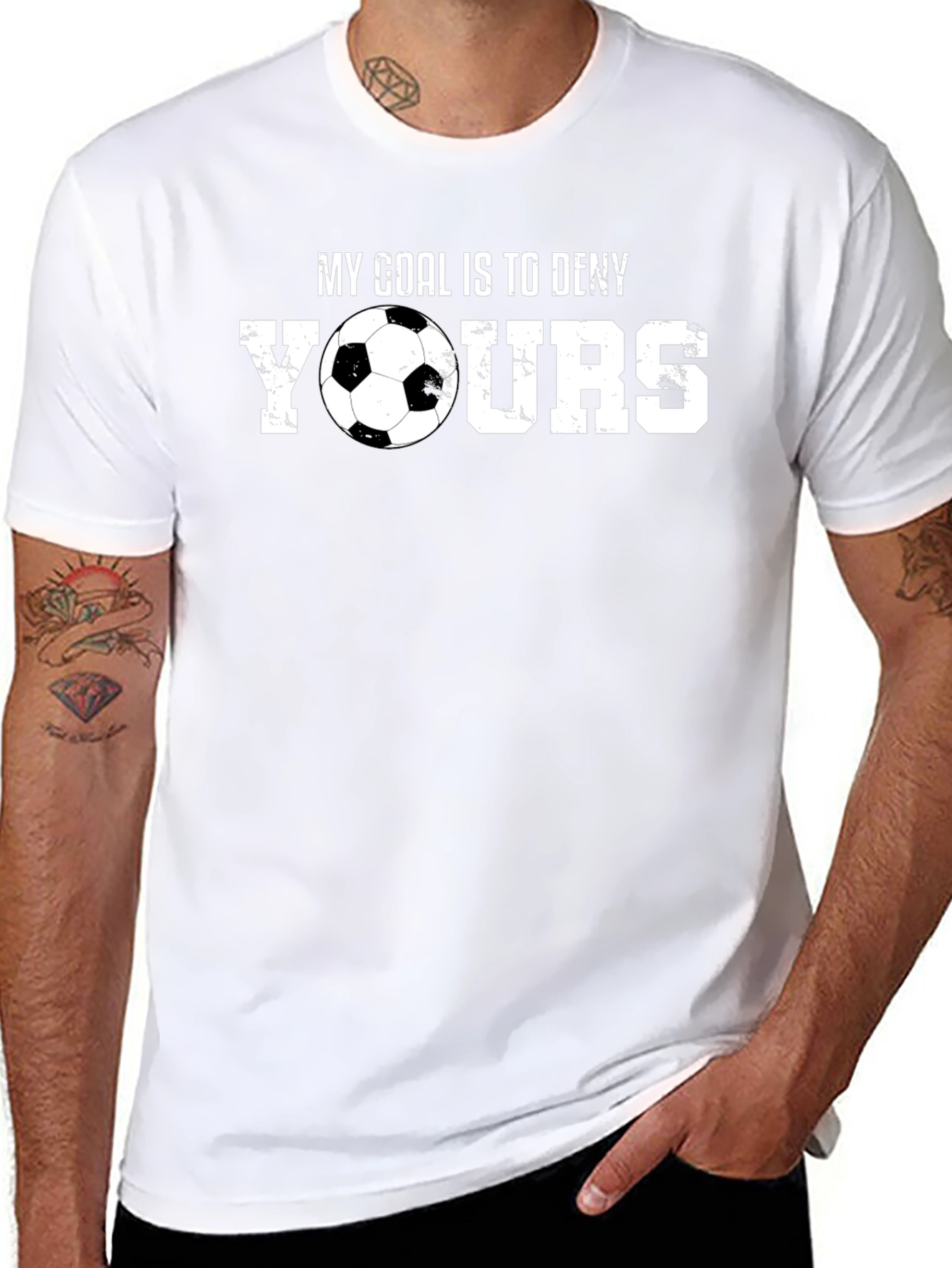 Soccer Goalie T-Shirt: My Goal is to Deny Yours
