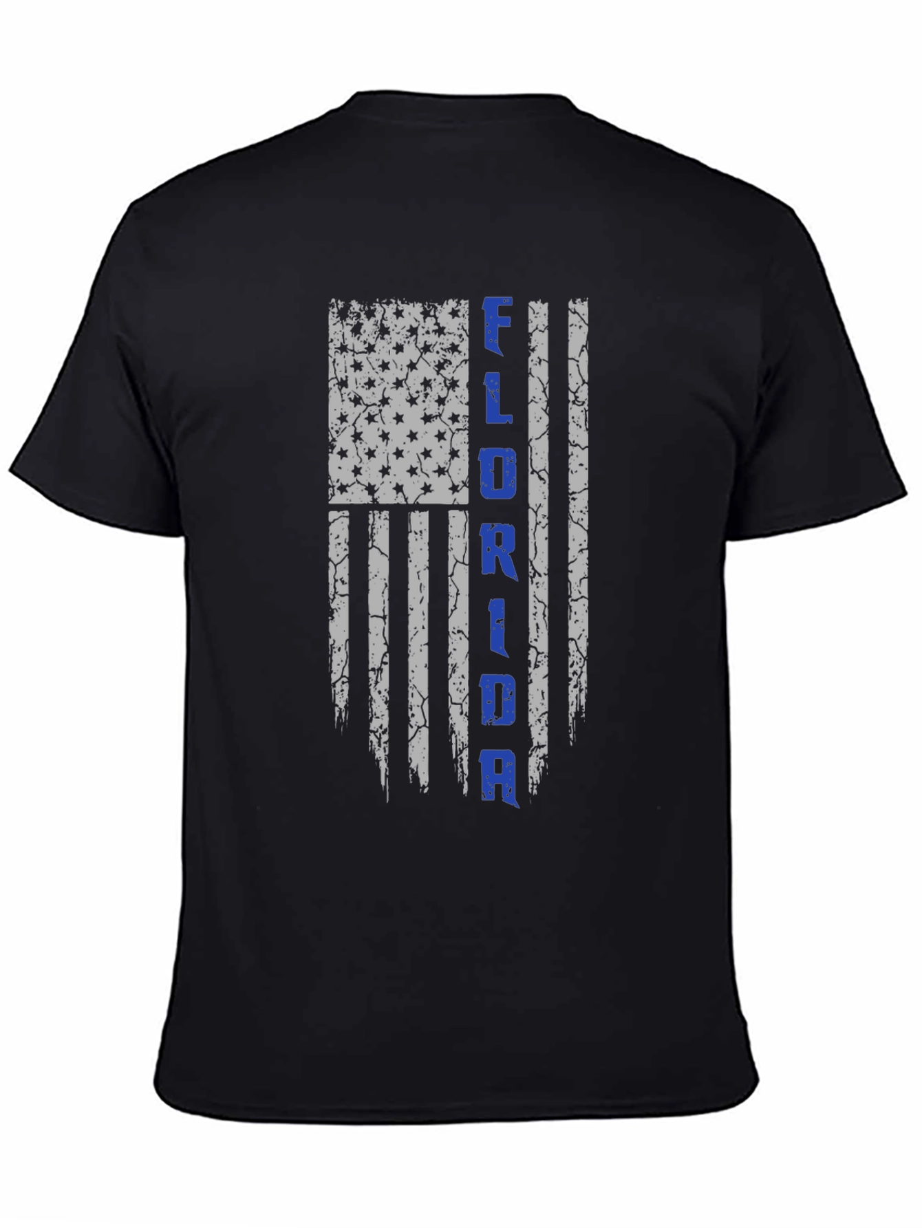 Florida Flag Distressed Graphic Tee - Black