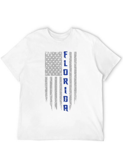 Florida Flag Distressed Graphic Tee - Black